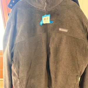 NWT Big and tall Columbia Men's Mountain Full Zip fleece jacket 4x Charcoal .